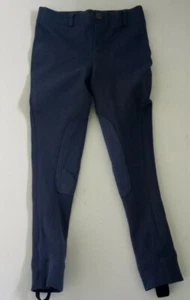 Tuffrider Lowrise Pull On Jods riding pants stirrups kids size 8 blue preowned - Picture 1 of 12