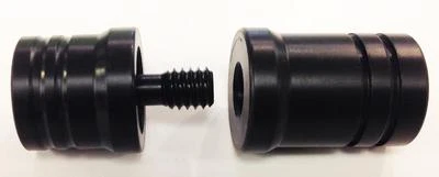 5/16x14 Joint Protectors - Schon Joss Jacoby Cues - Black Joint Caps 2 Pieces