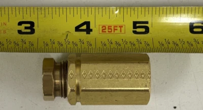 Hi-Duty flareless Brass compression to 3/8 Fnpt X 1/2" tube OD-Imperial eastman - Image 1 of 3