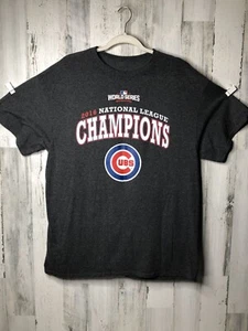 2016 World Series National Champions Chicago Cubs T-Shirt, Herren XL 2-seitig, grau - Bild 1 von 4