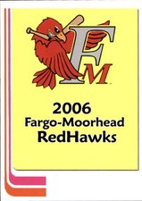 2006 Fargo-Moorhead RedHawks Team Issue #1 Header Logo Checklist Baseball Card