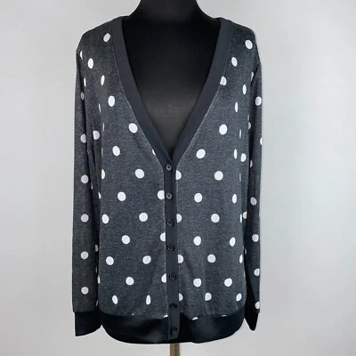 Cárdigan suéter LuLaRoe Cheryl para mujer M con botones a lunares DB Foto 1 de 4