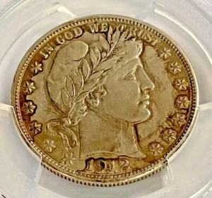 PCGS GENUINE HARSHLY CLEANED - VF DETAIL 1912-D BARBER HEAD HALF DOLLAR - NICE!! - Picture 1 of 13