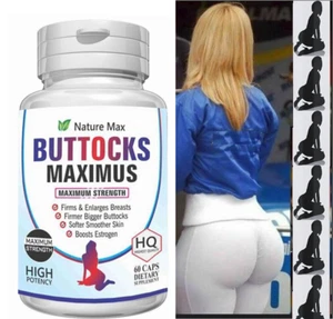 NATURAL BUTT BOOSTER PILLS BUTT ENHANCER FIRMER ROUNDER BOOTY ASS - Picture 1 of 6