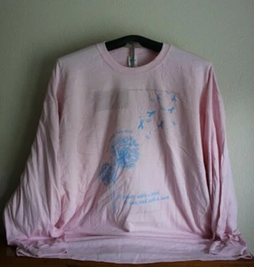 Starts with a wish- End with a cure- Rare Disease Long Sleeve T-Shirt, 4XL, Pink - Picture 1 of 5
