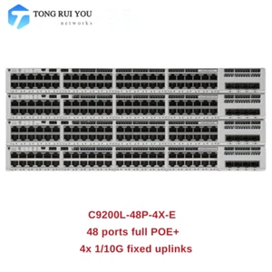 Brand new C9200L-48P-4X-E cisco Catalyst 9200 48-port 4X10G Network Essentials - Picture 1 of 7