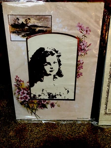 Pergamentrahmen Victorian Greetings Vintage Portrait Rahmen Sammelalbum 5X7 VERSIEGELT  - Bild 1 von 6