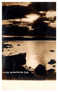 LAKE HOPATCONG, NEW JERSEY - SKY - OLD REAL PHOTO POSTCARD - Picture 1 of 2
