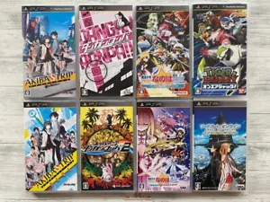 SONY PSP AKIBA'S TRIP & Danganronpa 1 2 & Nanoha Tiger & Bunny Sword Art Online - Picture 1 of 18