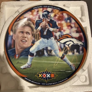 John Elway King Of The Mountain Bradford Exchange 1998 NFL Plate Limited Editi - Picture 1 of 2