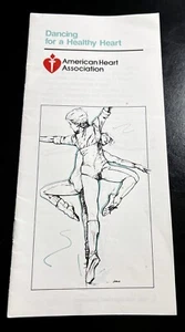 1984 Vintage American Heart Association Dancing Healthy Heart Pamphlet Brochure - Picture 1 of 6