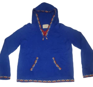 Alpaca Pete's Hand Loomed In Peru 100% Alpaca Soft Comfy Hooded Lightweight Swea - Picture 1 of 9