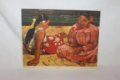 "Women of Tahiti" Art Print by Paul Gauguin Women on the Beach 1937 13" x 11" - Image 1 of 4