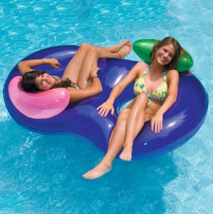 Swimline Side By Side Swimming Pool Inflatable 2 Person Lounger Float - Picture 1 of 1
