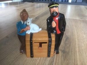 Tintin Snowy Captain Haddock Kuifje Coin Bank Spardose Vintage 70s - Bild 1 von 5