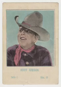 Hoot Gibson 1920s Juncosa PAPER STOCK Trading Card #C-19 Film Star E5 - Bild 1 von 2