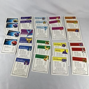 Pokemon Monopoly Collectors Edition Board Game 1999 Replacement Property Cards - Picture 1 of 3