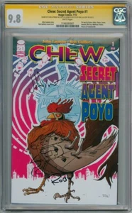 CHEW SECRET AGENT POYO #1 CGC 9.8 SIGNATURE SERIES SIGNED LAYMAN GUILLORY SKETCH - Imagen 1 de 1