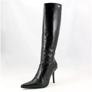 Buffalo 11480 Stiefel Gr. 39 Lederstiefel schwarz Echtleder High Heels (#3966) - Bild 1 von 6