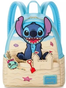 Nuevo con etiquetas Nuevo Disney Parks Loungefly Lilo & Stitch Mini Mochila - Stitch Scrump Sand - Imagen 1 de 14