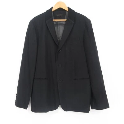 Casaco esportivo John Varvatos Star ⭐ EUA blazer de lã linho masculino 42 preto caveira - Imagem 1 de 4