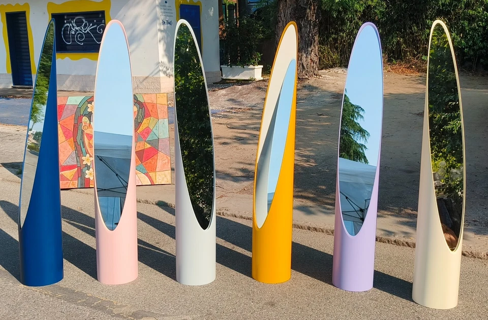 SPECCHIO MOD. UNGHIA SPECCHIERA APPOGGIO A TERRA ABS VARI COLORI - Imagen 1 de 4