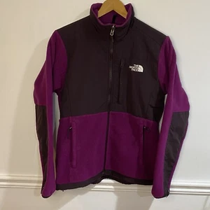North Face Denali Polartec Fleece Jacket Womens Medium Purple Zip Up Windbreaker - Picture 1 of 12