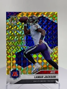 2021 Panini Mosaic Mosaic Reactive Yellow Prizm#222 Variations AFC Lamar Jackson - Bild 1 von 2