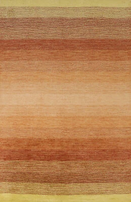 Striped Gabbeh Area Rug Hand-tufted Wool Rug 5x8 ft Foto 1 de 4