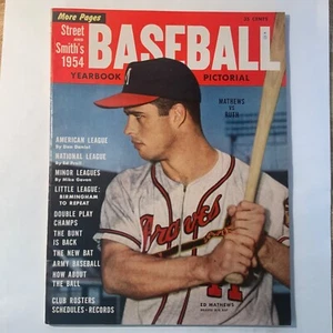 1954 Strret & Smith’s Baseball Yearbook Eddie Mathew’s (Braves) cover / Mint! - Bild 1 von 3