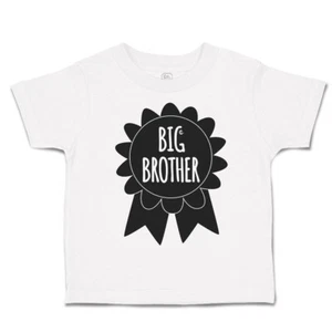 Toddler T-Shirt Big Brother Badge Style A Cotton Siblings Boy & Girl Clothes - Picture 1 of 18