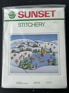 Sunset Stitchery Quilted Christmas Morn 2101 Linda Gillum 1981 New Old Stock - Picture 1 of 8