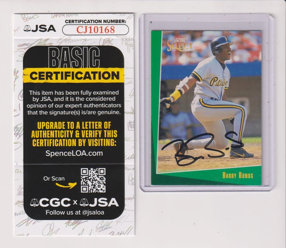 1993 SELECT #1 SIGNED BY BARRY BONDS WITH JSA COA - Image 1 of 1
