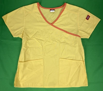 Blusa Médica XS Amarilla con Acento Naranja Dickies Foto 1 de 4