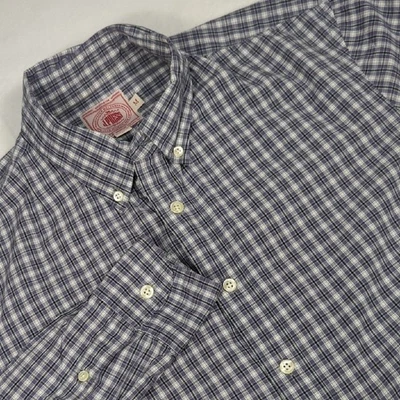 J. Press Checkered Plaid Long Sleeve Button-down Mens Shirt Size Medium - Image 1 of 4