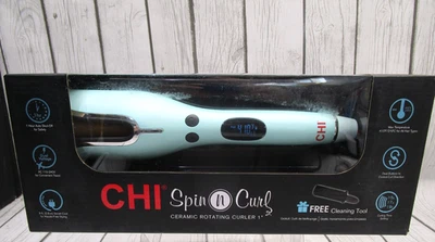 CHI Spin N Curl Special Edition Ceramic Rotating Curler 1” Mint Green Up To 410° - Image 1 of 4