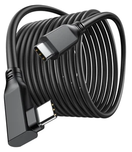 Cable USB C a USB C 15 pies 60 W - Cable de carga tipo C ángulo recto 90 grados... - Imagen 1 de 6