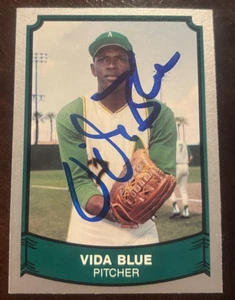1989 PACIFIC LEGENDS II #198 VIDA BLUE SIGNED AUTOGRAPHED CARD OAKLAND ATHLETICS - Picture 1 of 1