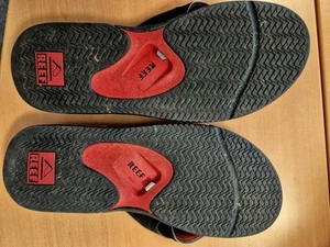 Reef Fanning Flip Flops Gr. 45 Zehentrenner Schwarz mit Flaschenöffner Np.65.- - Bild 1 von 4