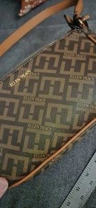NEW Ellen Tracy Baguette Shoulder Bag Purse Brown Cognac Logo MSRP $128.00 - Picture 1 of 16