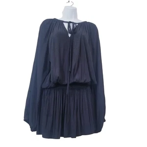 Mini Vestido Ramy Brook Mujer Talla Grande Paris Calado Negro Mangas Largas - Imagen 1 de 12