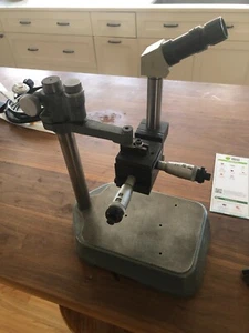 [ME] Mitutoyo Stativ mit Messkelk / Marcel Aubert Linse Inspektionsmikroskop - Bild 1 von 7