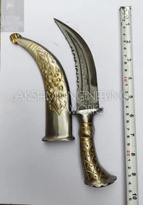 Sarabloha dagger, Handorged Indian Dagger , Sarabloh kripan, embroided design, - Picture 1 of 11