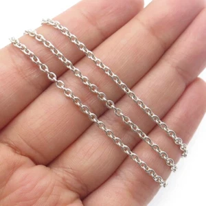 PANDORA 925 Sterling Silver Cable Chain Necklace 22-24" - Picture 1 of 7