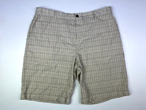 ADIDAS CHINO SHORTS Size W38" Men`s Checked Regular Fit - Excellent Condition - Picture 1 of 4