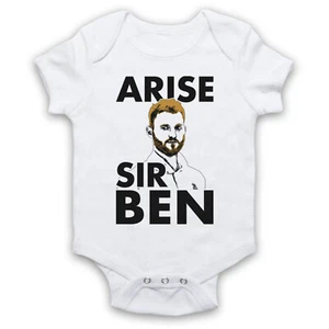 BEN STOKES UNOFFICIAL ARISE SIR BEN ASHES ENGLAND BAT BABY GROW BABYGROW GIFT - Picture 1 of 10