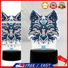 DIY Special Shaped Diamond Painting LED Light Wolf Embroidery Night Lamp Decor