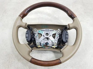 JAGUAR XKR XK8 X100 LEATHER / WOOD STEERING WHEEL SABLE - Picture 1 of 19