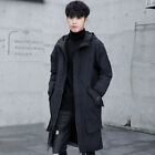 Men's Trench Coat Spring/Autumn Loose Mid-Long Casual Hooded Jacket Windbreaker