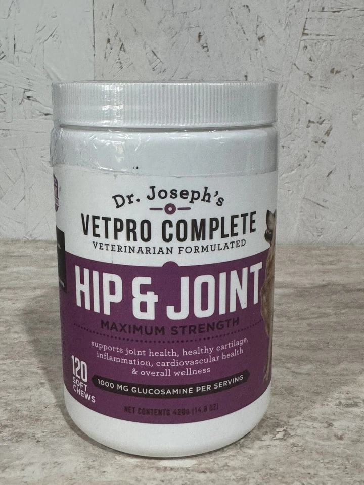 Vetpro Complete Hip & Joint for Dogs Soft Chews 120 Count Glucosamine 10 2023